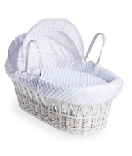 Clair De Lune Whote Dimple Moses Basket (No Stand) See Description