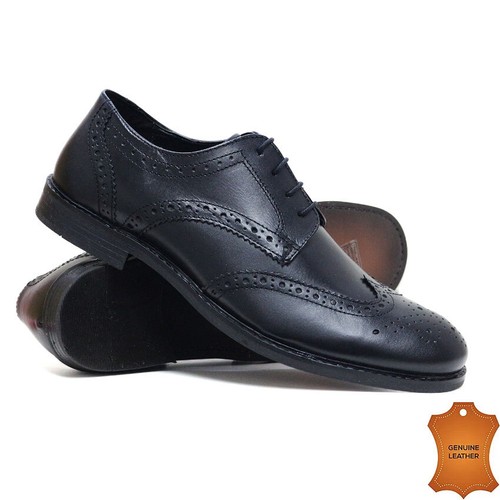Mens leather brogues smart - leather,