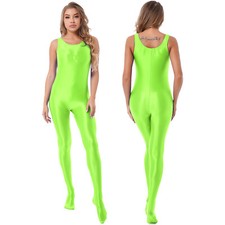 UK Women Shiny Glossy Romper