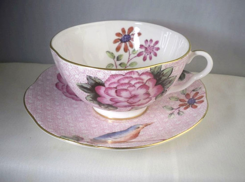 Wedgwood pink cuckoo - cuckoo, bone