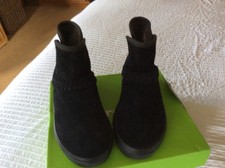 Ladies Black Croc Boots size 3