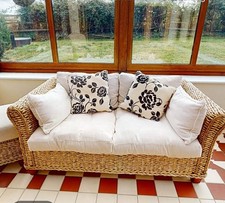 Beautiful Wicker set (Sofa, Armchair, Footstool and coffee table)  