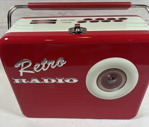 1950 style retro radio red - -,