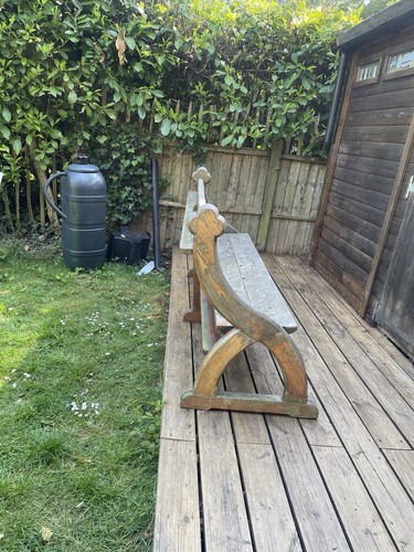 Antique pine church - antique, bench