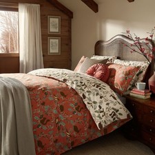 Laura Ashley Red Autumnal Woodland Duvet Se