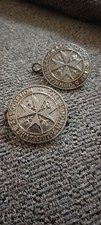 2 x The St John Ambulance Association WW2 Cap Badge VGC