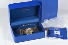 Men's Rotary Elite Gold Plated Sapphire Glass Swiss Made Watch