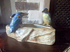 Vintage Bowl by Paul Dubois Three Birds on a Log 25cm long