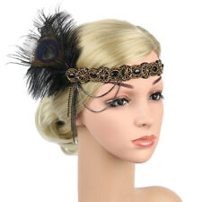 Flapper 1920s Feather Costume Gatsby Party Headpiece 20s Peacock Gatsby Headband