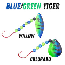 Blue green tiger worm - &,
