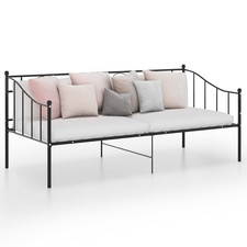 vidaXL Black Metal Sofa Bed