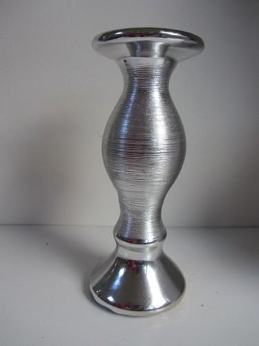 Silver ribbed finish - silver, chunky