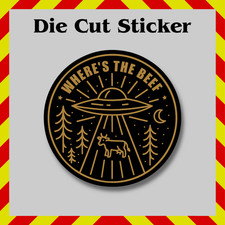 Alien UFO Sticker, Where's The