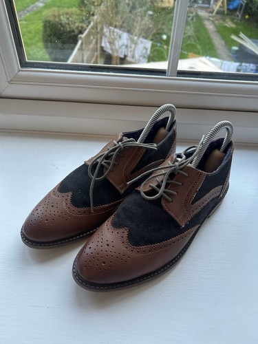 Black suade and brown - black, leather