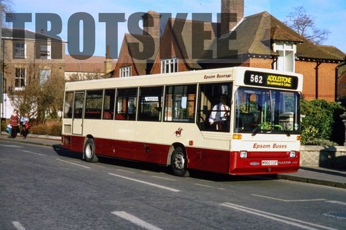35mm slide epsom buses dennis - 35mm,