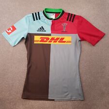 Harlequins Rugby Shirt Small Blue Red 2015/16 Adidas Home Jersey Union