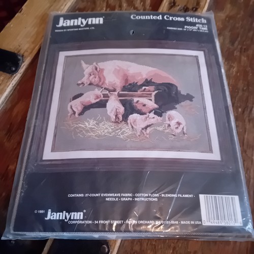 Janlynn cross stitch piggin - stitch,