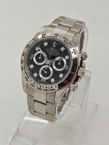 Rolex daytona black - black, diamond
