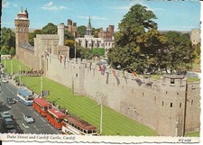 (3) Postcard View From Wales Duke Street and Cardiff Castle