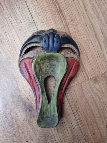 Hand carved wooden tribal - carved,