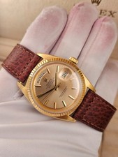 Rolex Day-Date Ref 1803, 36mm 18K Gold Original Pie-Pan Stepped Dial Circa 1987