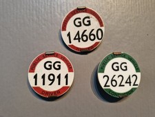 VINTAGE BUS DRIVER BADGE,S PUBLIC SERVICE VEHICLE GG 2 x driver 1 x conductor