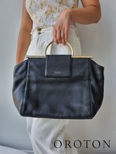 Oroton Black Leather Handbag