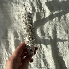 Bridal Pearl and rhinestone beaded headband  Cream/white/sliver  BNWT