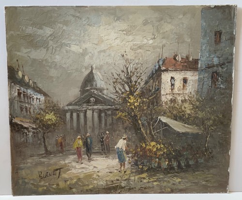 Vintage oil painting - oil, board