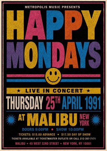 Happy mondays 1991 malibu - 1991, new