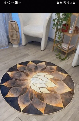 Boho large round gold lotus - boho,