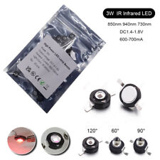 3W LED 730nm 850nm 940nm infrared High Power SMD Cob IR Led Chip Bulb LED beads