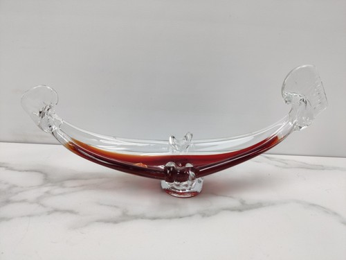 Murano italy glass gondola - glass,