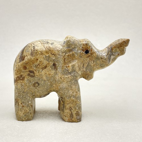 Vintage marble carved elephant - vintage,