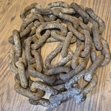 RECLAIMED  VINTAGE  VERY HEAVY SHIP TYPE CHAIN  6ft  Decorative  , industrial