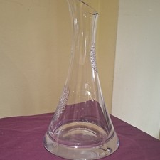 Royal Brierley Heavy Crystal Wine Carafe with Etched Diamond Pattern Decanter #B
