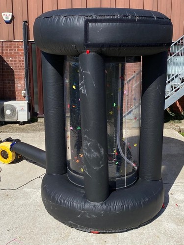 Inflatable cash cube money - cash,