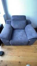 Grey Electric Armchair Fabric