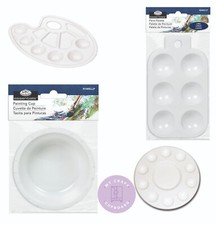 Artists Paint Mixing Palettes - Round-Kidney-Well - Water Colours -Acrylic Oils