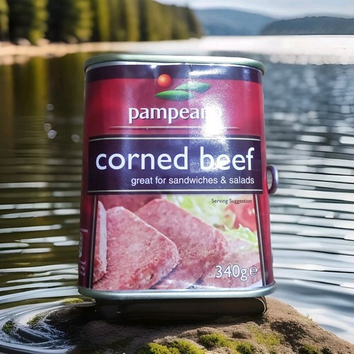 Tins pampeano corned beef - pampeano,