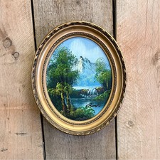 Original Vintage Oval Oil