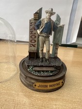 TFM John Wayne Hand Painted Sculpture Under A Glass Dome