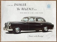DAIMLER REGENCY Mk II Car Sales Brochure c1950 #R27/010/169