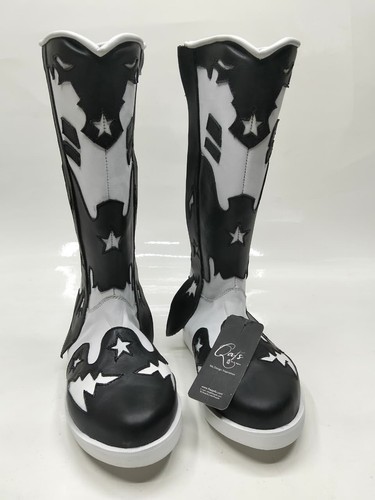 Black white leather cowboy - cowboy, pro
