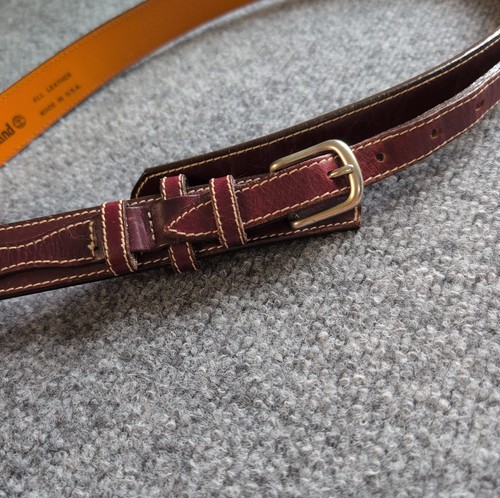 Brown timberland leather belt - brown,