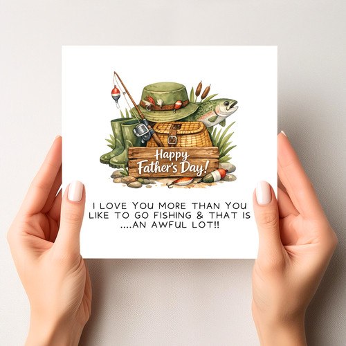 Fishing father day card - fishing, father's
