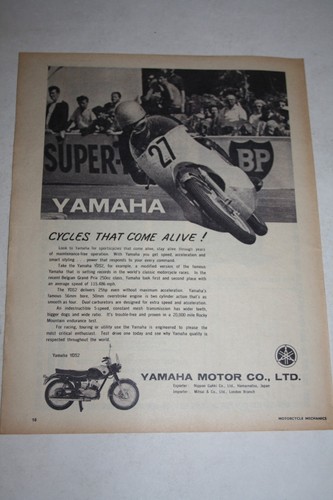 1964 advert for yamaha yds2 - 1964,