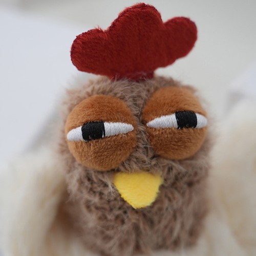 Funny plush chicken egg laying - funny,