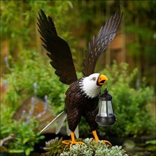 Solar-Powered Garden Eagle