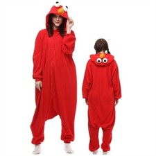 Kids Adult Sesame Street Cookie Monster  Elmo Costume Pajamas Onesie10 Outfit UK
